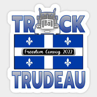 F-CK TRUDEAU QUEBEC FLAG TRUCK TRUDEAU FREEDOM CONVOY 2022 Sticker